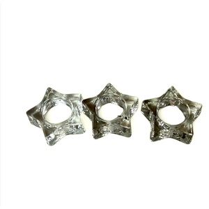 Lead Crystal Votive Candle Holders Set